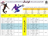 برنامه زمان بندي مسابقات فوتسال بين دانشکده دانشجويان پسر- پاييز 1401