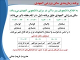برنامه زمان بندی و مسئولین سالن ورزشی المهدی در نیمسال دوم 1403-1402